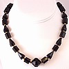 BN10 black bakelite sm bead necklace